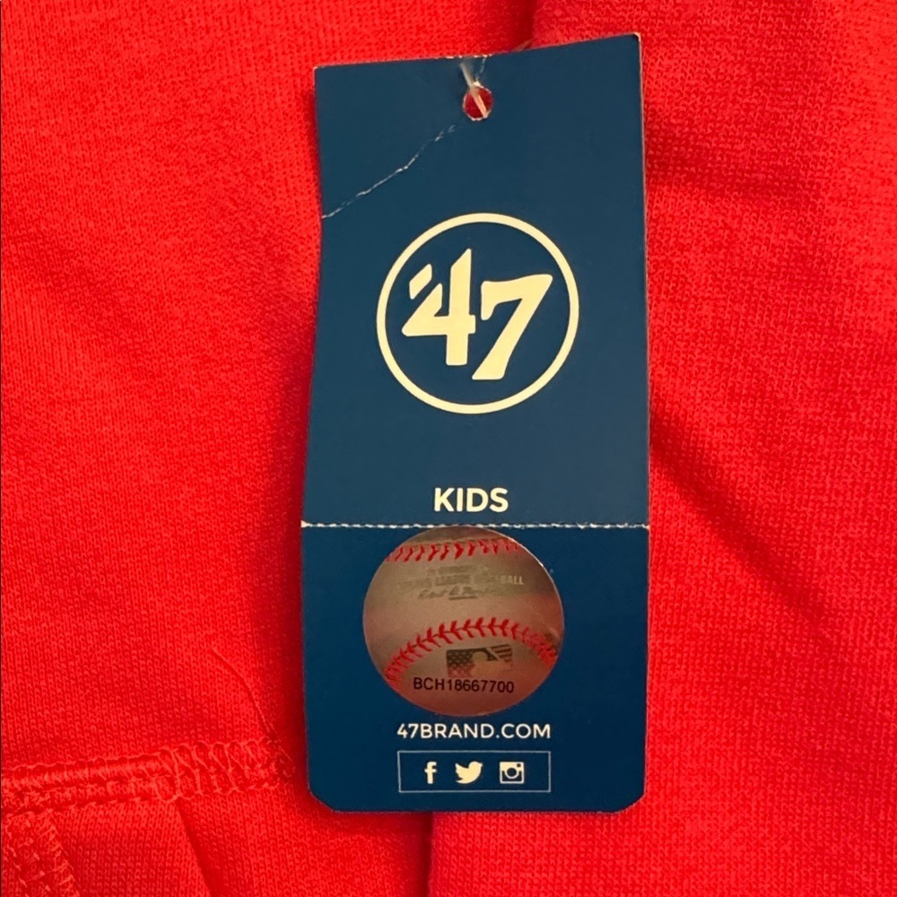 NEW! 47 Brand Girls’ Red Sox Hoodie, sz L - Picture 2 of 7